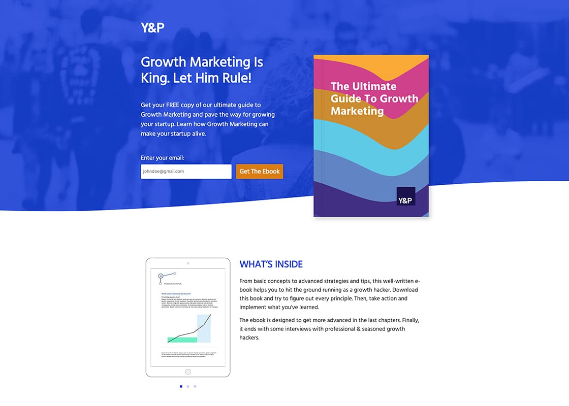 E Book Free Landing Page Template Dazzlepages